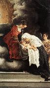 GENTILESCHI, Orazio The Vision of St Francesca Romana sdg oil on canvas